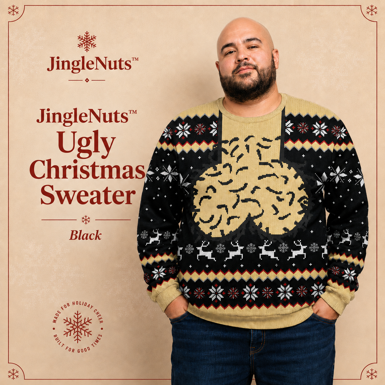 JingleNuts™ Funny Christmas Sweater