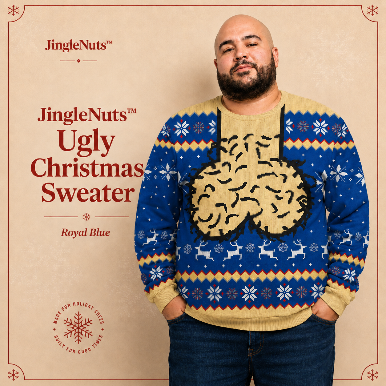 JingleNuts™ Funny Christmas Sweater