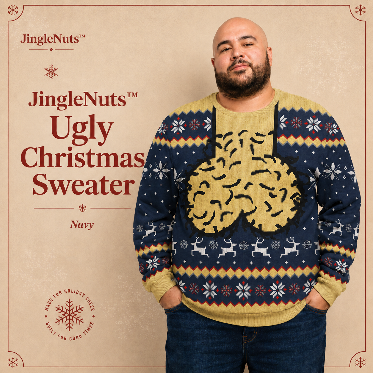 JingleNuts™ Funny Christmas Sweater